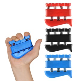 Doyime Hand Trainer Grip Strength Training 3-Pack Finger Exercise Hand Grip Strength Training Stress Relief Rehabilitation Equipment Finger Strength Training Equipment Adjustable for Piano Guitar Bass