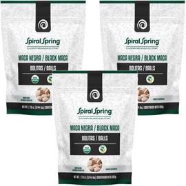 Maca Negra en Bolitas 200g 100% Pura y Natural sin Aditivos - Suplemento Alimenticio de Origen Andino - Superfood de Alta Calidad Certificado. (3 Pzs)