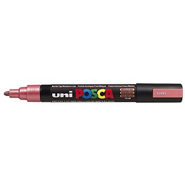 Posca UNI-BALL MARKER PEN PC-5M - METALLIC RED - Single Pen
