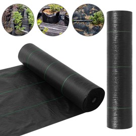 forimo 6x300FT Landscape Fabric, Heavy PP Woven Weed Barrier, Used for Commercial Greenhouse, Yard, Garden Barrier (6×300FT)