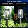 NEWMESSI Solar Pathway Lights for Outside, 4 Pack Solar Garden