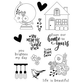 Simple Stories Clear Stamps - "So Happy Together"  S-8, NEW