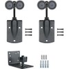 Heavy-Duty Black Exterior Sliding Barn Door Roller Kit, Outdoor Rolling