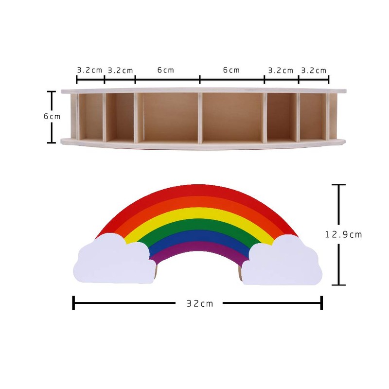EXERZ Pen Quiver / Rainbow Desk Organiser with Star Stickers