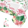 Paready 1 Pack Flamingo Tablecloth, Flamingo Party Disposable Tablecloths with