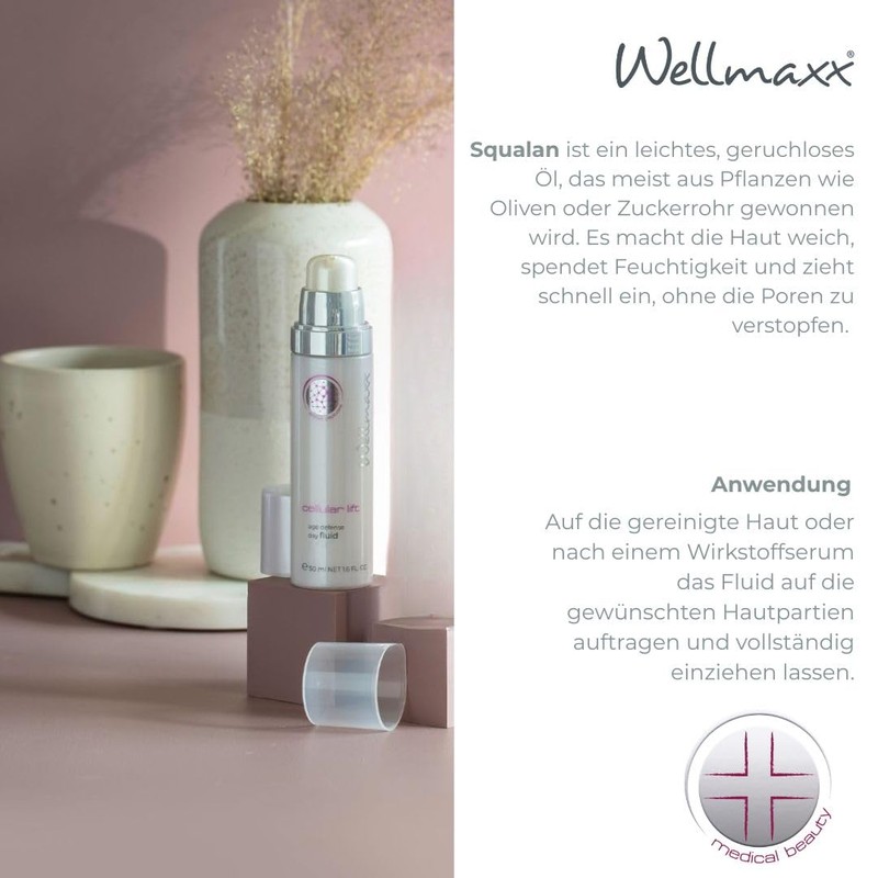 WELLMAXX Skineffect Day Fluid, Vegan Day Cream with Hyaluronic &