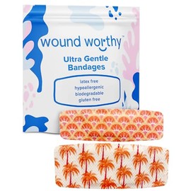 Vendajes para piel sensible - Apósito de espuma de silicona Sunny de 5 x 10 cm - Como se vio en Shark Tank - Almohadilla de látex antiadherente y sin dolor para piel sensible - Curitas tr