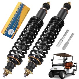 2 Packs Front and Rear Golf Cart Shock Absorbers Replacement for EZGO TXT/Medalist 1994-up Gas & Electric Models with Heavy Duty Coil Springs Replace OEM 70928-G01 76418-G01 70630-G01