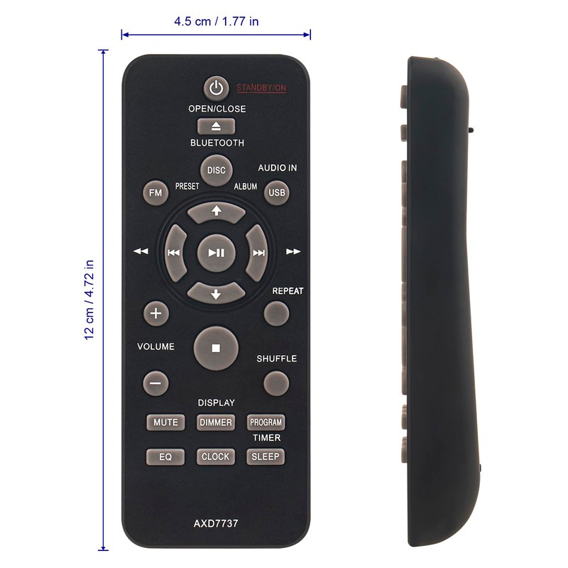 Replacement Remote Control AXD7737, Fit for Pioneer CD Receiver System