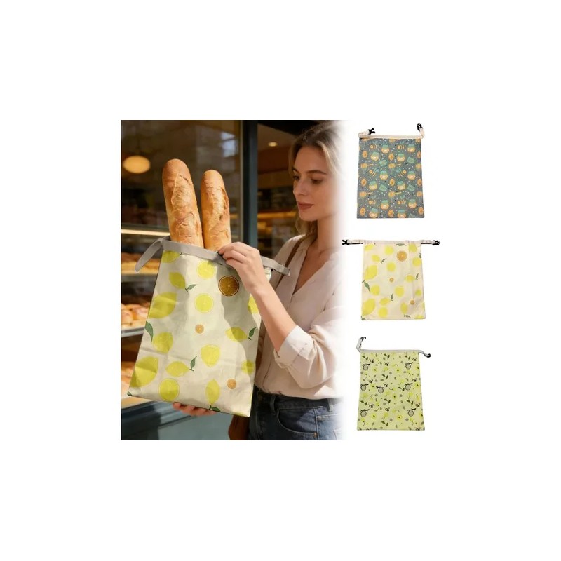 Bolsa Ecológica De Cera De Abeja Para Conservar Pan