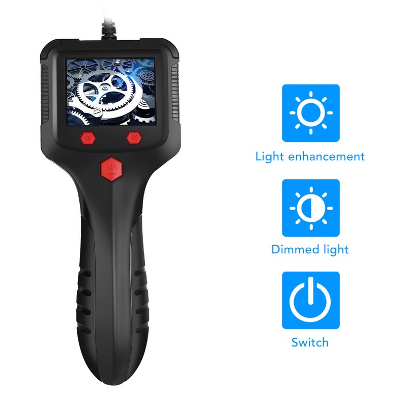 Industrial Endoscope HD Borescope Handheld Inspection Camera 2.4in IPS LCD