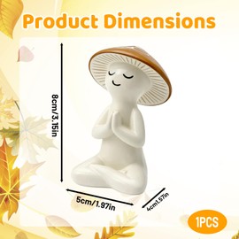 Mushroom Statue, Mushroom Figurines, Whimsical Decor Garden Decor Mushroom Kitchen Decor, Desktop Meditation Companion Office Stress Relief Decoration