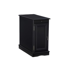 Powell Furniture Butler Black Accent Table with USB Charging Station