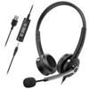 Nulaxy Computer Headset with Microphone, Wired USB Headset for Laptop