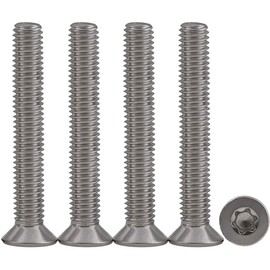Pack of 25 M5 x 50 Countersunk Screws Torx Stainless Steel 304 Machine Screws Countersunk Screws with Nose Standard Quincunx Fully Threaded Screws for Machine Equipment and Home Furniture