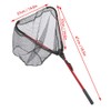 Portable Aluminum Alloy Foldng Fishing Landing Net Pole Plastic Handle