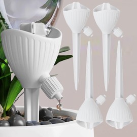 Ifukens Automatic Watering, Automatic Water Filling Cap, Set of 4, Houseplant Watering, Plastic Bottle Compatible, Automatic Watering Machine for Watering, Automatic Drip Water Level, Automatic