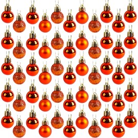 Festive Fix 25 Mini Christmas Tree Baubles in Red – 2.5cm Mini Shatterproof Decorative Hanging Ornaments Balls for Xmas | Shiny, Matte and Glitter Pendants for Christmas Holiday or Party Decor
