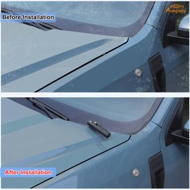 Car Hood Light Mount Antenna Holder Compatible with Ford Maverick 2022-2025 Front Hood Hinge Ditch Light Antenna Mounting Brackets LED Spotlight Work Light Antenna Searchlight Metal Base Accessories