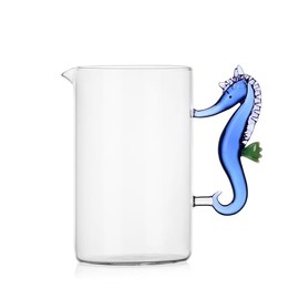 Ichendorf Milano Brocca Cavalluccio Marino Blu, Collezione Marine Garden, 150 cl, Vetro Borosilicato, Fatto a Mano