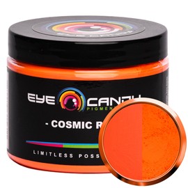 Eye Candy Mica Powder - Neon Pigment - Colorant for Epoxy - Resin - Woodworking - Soap Molds - Candle Making - Slime - Bath Bombs - Nail Polish - Cosmetic Grade - Non-Toxic (Cosmic Red, 50 Grams)