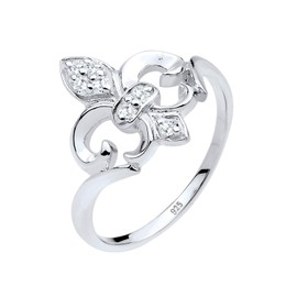 Elli 0606721213 _54 Women's Ring 925 Sterling Silver / White Zirconia Crystal 0611292913 white