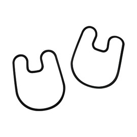 MARKGOO 41802 Rubber Seal for Mercruiser Stern Drive Model 3.0L 4.3L 4.5L 5.0L 5.7L 6.2L 8.2L MR R Alpha One Blackhawk and Bravo Exhaust Pipe Tube Seals 8M0068607 2 Pieces