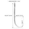 long shank fishing hook available in sizes 5/0, 4/0, 3/0,