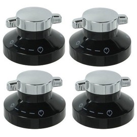 First4spares Gas Control Knobs for Stoves Ovens/Cookers/Hobs (Pack of 4)