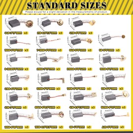 Mardatt 69Pcs 23 Sizes Electric Motor Carbon Brushes Replacement for Repair Power Tools and Motors Part