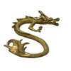DMtse Chinese Feng Shui Brass Dragon Golden Color Lucky Figurine