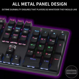 Greyghost Mechanical Gaming Keyboard with Alumium 104 Standard Keys Rainbow Back