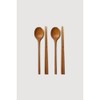 JAJU [JAJU] Teak Wood Children's Cutlery Set (2 Pairs)
