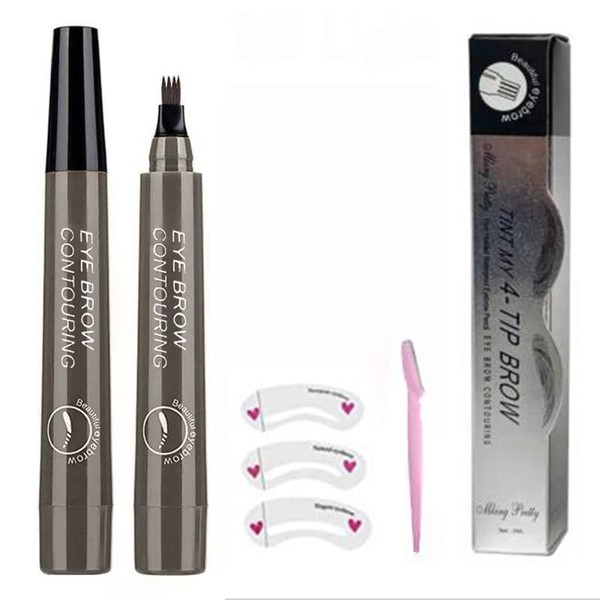 Professional Eyebrow Pencil, Waterproof, Simple and Easy to Shape Eyebrows, Durable, Eyebrow Pencil (Grey Suit)