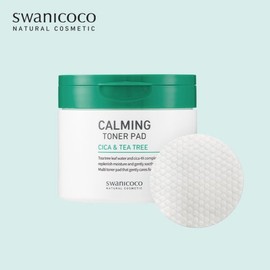 Swanicoco 듀얼 엠보 진정 패드 시카 앤 티트리 카밍 토너패드 130g(60매) Dual Embossed Calming Pads Cica & Tea Tree Calming Toner Pads 130g (60 sheets)