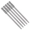 sourcing map 5 Pcs T15 Magnetic Torx Screwdriver Bits, 1/4