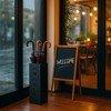 Hiceeden Square Metal Umbrella Holder, Free Standing Umbrella Rack Stand