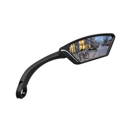 MEACHOW Scratch Resistant Glass Lens,Handlebar Bike Mirror, Rotatable Safe Rearview Mirror, Bicycle Mirror (Blue Right Side) ME-002RB
