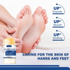 DMQ 42% Urea Cream for Feet, 2PCS Urea Foot Cream for Cracked Heels and Dry Skin, Deep Moisturizing Cracked Heel Repair Cream, Foot Moisturiser Skin Care For Body Hands & Feet Knees