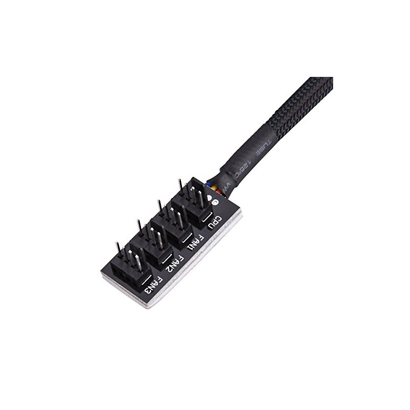 Bewinner 4-Pin PWM Fan Hub, 4-Pin Macho para CPU Fan