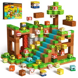 GobiDex 100 PCS Magnetic Blocks –Educational Sensory Building Toy Game for Kids Ages 3+ | Group Activity & Birthday Gift for Toddlers, Boys & Girls