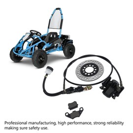 Kart Brake Master Cylinder Kit, Rear Hydraulic Brake Caliper Assembly Brake Disk Rotor Brake Pad for Kart Quad ATV
