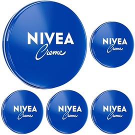 NIVEA Creme Dose Universalpflege, klassische Feuchtigkeitscreme für alle Hauttypen, reichhaltige Hautpflege mit hautverwandtem Eucerit (30 ml) (Packung mit 5)