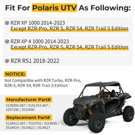 M MATI Front/Rear Wheel Hub Bearing Studs Brake Rotor for Polaris RZR XP 1000 RZR RS1 2014-2023