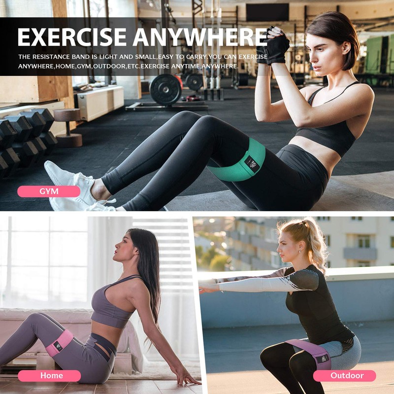 CFX Resistance Bands 3 Sets, Premium Exercise Loops with Non-Slip