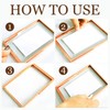 Odowalker 2 Pcs Gold Floating Picture Glass Photo Frame, Glass