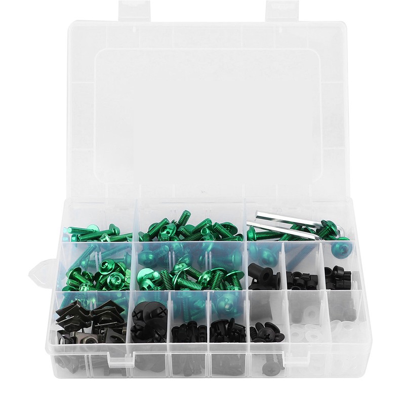 Universal Motorcycle Fasteners Kit Fairing Bolt Box Clamping Screws Nuts