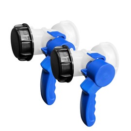 Set of 2 DN50 IBC Tote Tank Butterfly Valve Taps Adapter, Muasopst 75mm 1000L IBC Tote Fittings Drain Water Tank Container Switch Adapter