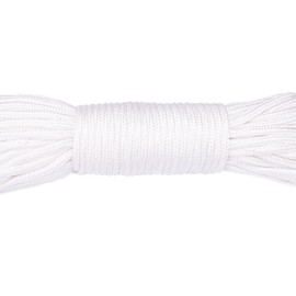 WedDecor 2mm White Nylon Braided Cord, 50 Meters - Ideal for Blinds, Crafts & DIY Projects