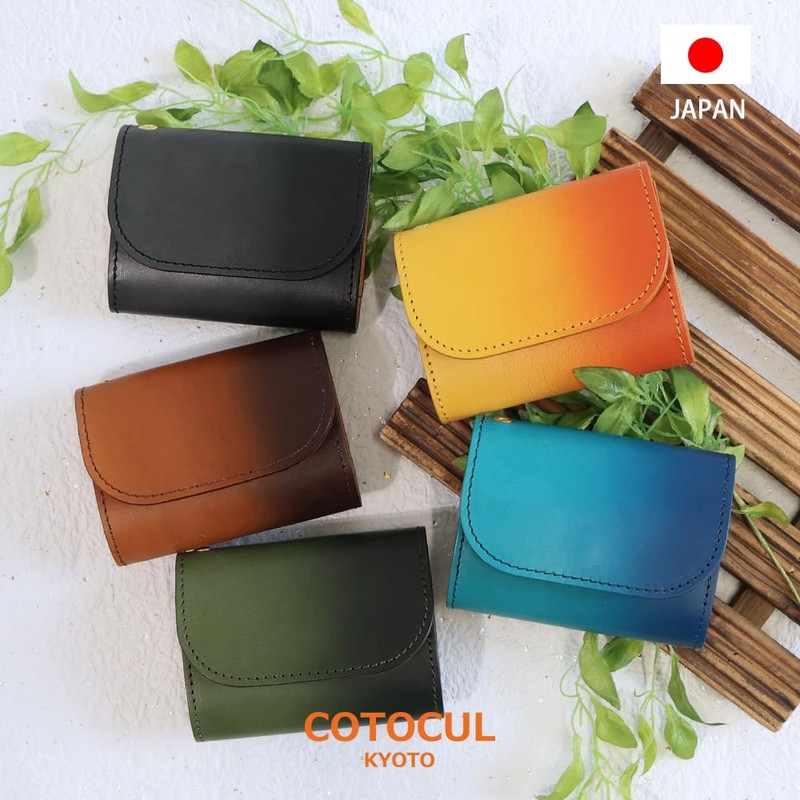 Corocul Mini Wallet, Genuine Leather, Ombre Dye, Doesn’t Fold Bills